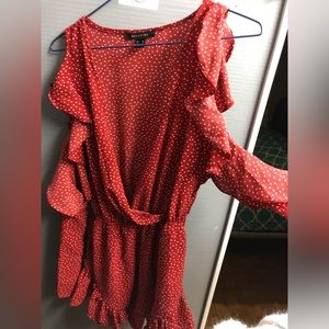 Adorable red polkatdots rompers